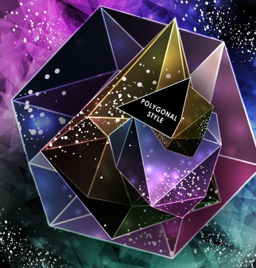 抽象的な背景ベクトルを持つダイヤモンドポリゴン04 背景 抽象的 多角形 ダイヤモンド   
