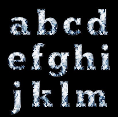 Diamond Stile Alphabet Designmaterial 02 diamond alphabet   