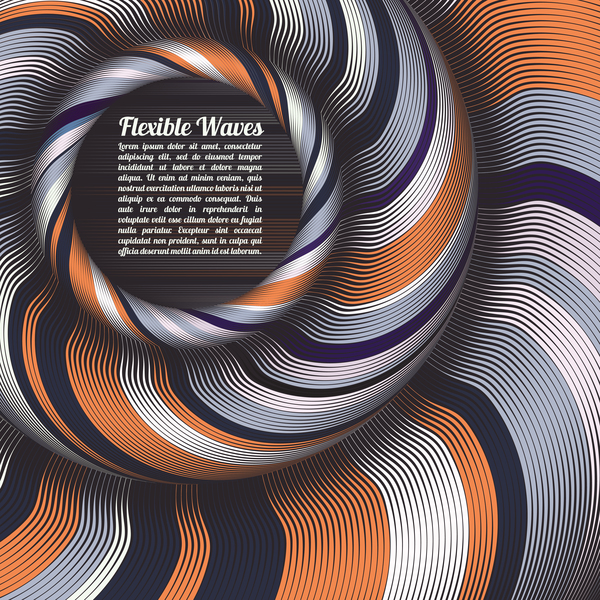 Flexible Wellen krimmen abstrakten Hintergrundvektor 11 Wellen Krimis flexibel Abstrakt   