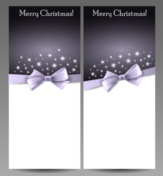 ゴージャスな2015のクリスマスカードと弓ベクトルセット06 弓 ゴージャスな クリスマス カード 2015   