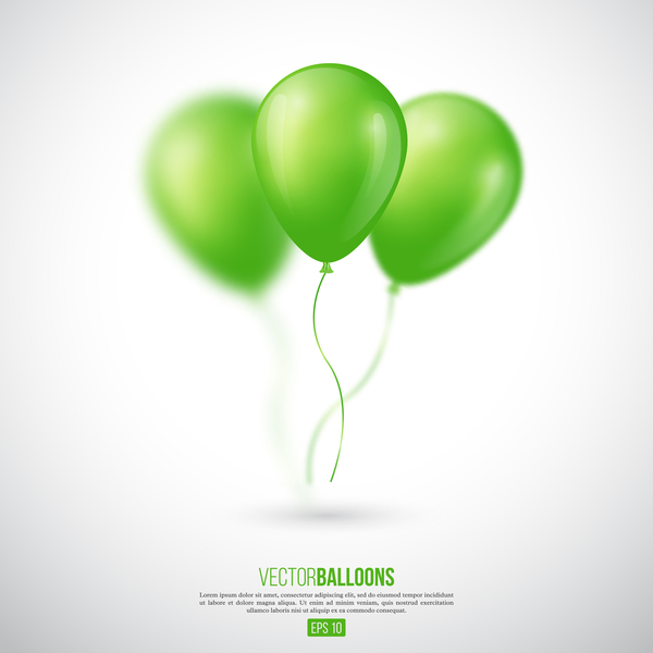 Grüner Ballon-Hintergrund-Illustrationsvektor grün ballon   