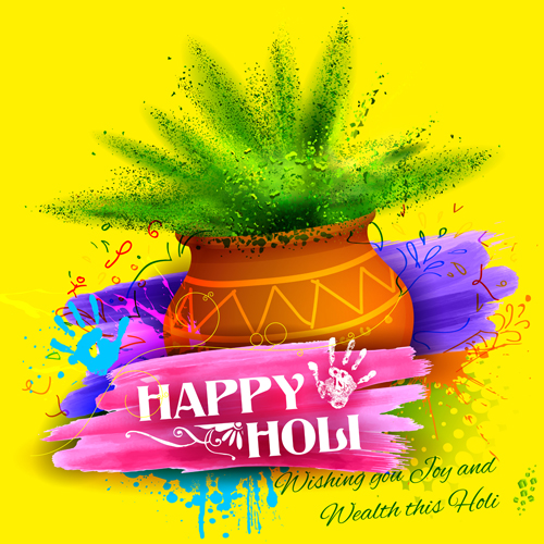 Happy holi grounge background Vector 01 holi Hintergrund happy grounge   