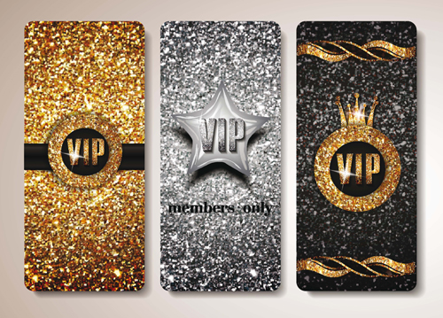 Luxus VIP-Goldkarten Vektormaterial 02 vip Luxus Karten gold   