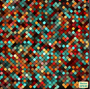 Multicolor-Mosaik glänzende Muster Vektormaterial 05 shiny Mustervektor Muster multicolor Mosaik   
