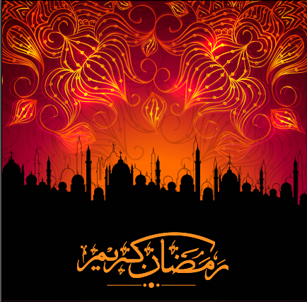 Ramadan kareem Eid vector background 02 ramadan kareem Hintergrund Eid   