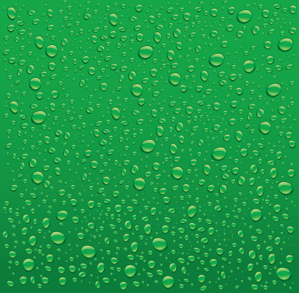Transparente Wassertröpfchen mit grünem Hintergrundvektor Wasser Tröpfchen transparent grün   