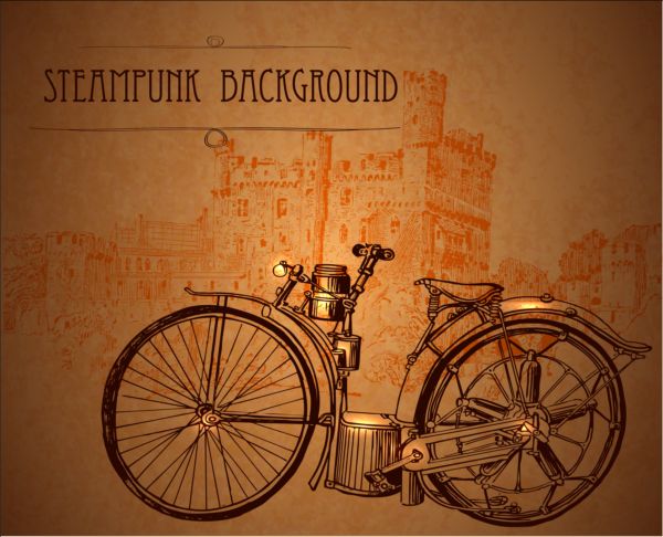 Vintage Steampunk Hintergrunddesign Vektor 03 vintage steampunk Hintergrund   