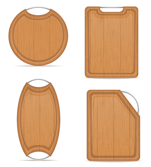 Conception de vecteur de planche à découper en bois ensemble 10 en bois découpage Conseil conception   