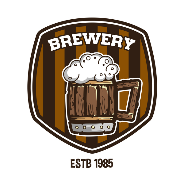 étiquette de bière et vecteur d’emblème de brasserie étiquette emblème brasserie Bière   