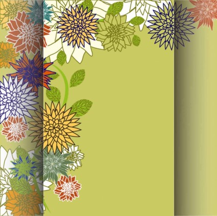 Retro florale Hintergrund-Handzeichnung Vektor Retro-Schrift Hintergrund floral   
