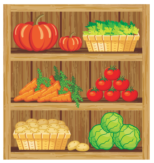 vitrine de supermarché et vecteur alimentaire ensemble 06 vitrine supermarché nourriture 2015   