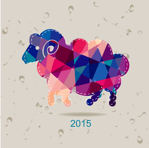 2015 formes géométriques de chèvre vecteur créatif géométrique formes géométriques forme géométrique Créatif 2015   
