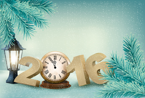 2016 Neujahrsgestaltung mit Winter-Hintergrundvektor 06 winter Neu Jahr Hintergrund design 2016   