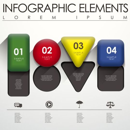 Abstract 3D Infografik Design Vektor 06 Infografik abstract   