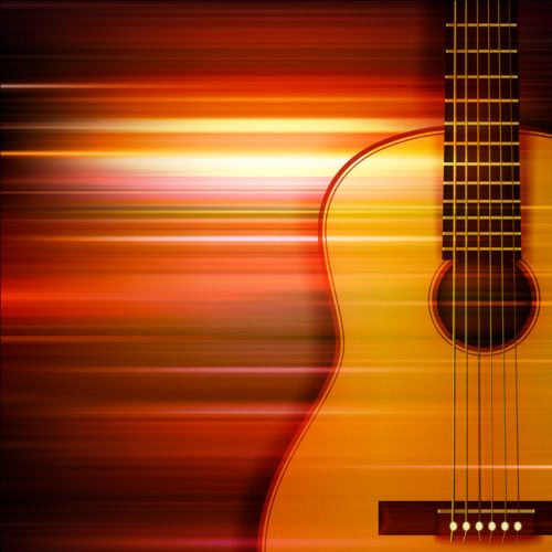 アコースティックギターのベクトルと抽象的な音楽の背景 音響 音楽 背景 抽象的 ギター   