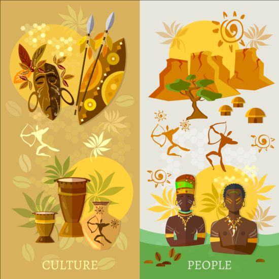 Afrika Stile Kultur Vektor Hintergrund 02 Stile Kultur Hintergrund Afrika   