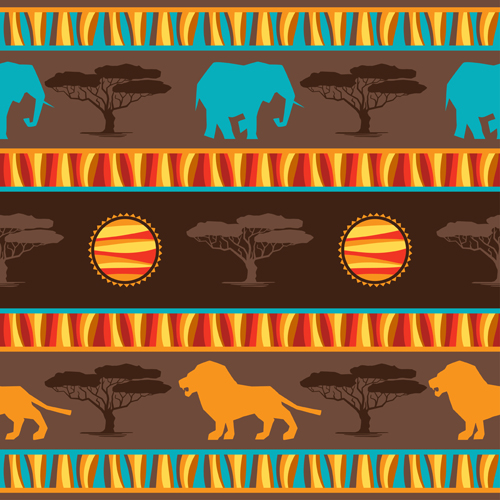 アフリカンスタイルシームレスベクトルパターン05 ベクトルパターン パターン シームレス アフリカ   