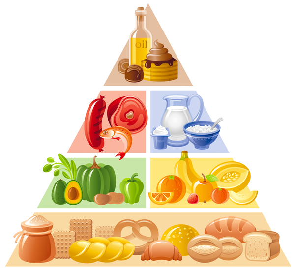 Équilibré alimentaire pyramide infographies modèle vecteur 02 Pyramide infographies Équilibré alimentaire   