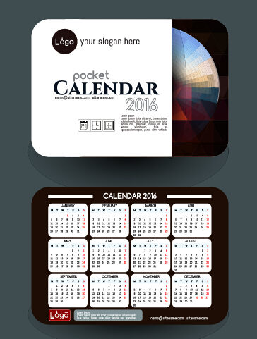 カレンダー2016ビジネスカードベクトル10 ビジネス カレンダー カード 2016   