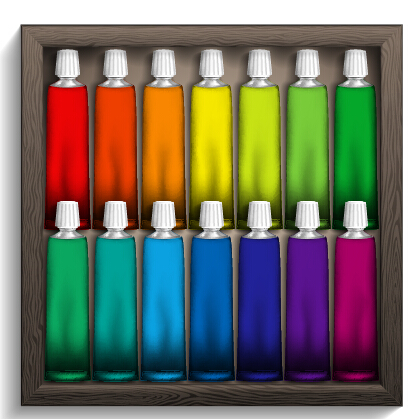 Verschiedene Farbstofffarben Vektormaterial 03 Vektormaterial material Farben Farbe dyestuff different   