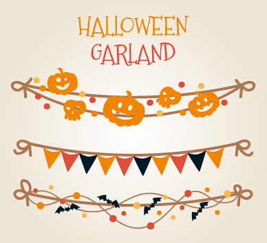 Verschiedene Halloween-Girland-Vektormaterial halloween Garland different   