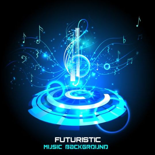 Futuristische Musik Hintergrunddesign Vektor 01 Musik futuristisch   