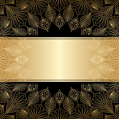 Luxuriöses goldenes Dekor mit Hintergrundvektor 01 Luxus Hintergrund gold Dekor   