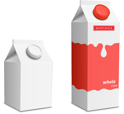 Milchpackerkarton-Vektorvorlage 01 schablone packer Milch Karton   