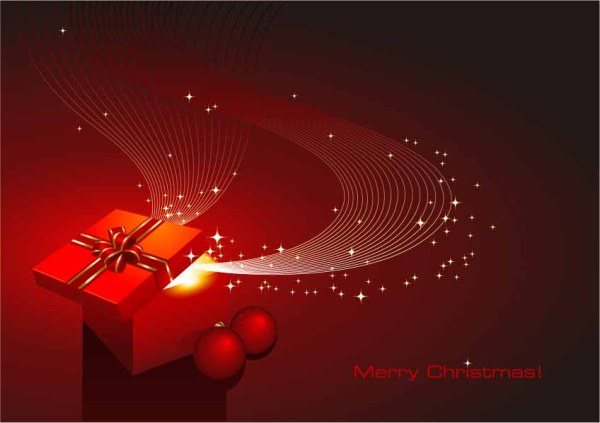 Roter Geschenkkasten mit abstraktem Hintergrundvektor rot Hintergrund Geschenkbox abstract   