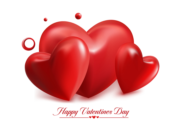 Rotes Herz Valentinenkarten mit weißem Hintergrundvektor 04 Valentine rot Karten   