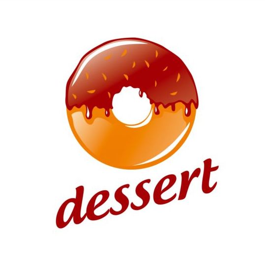 Donut rond avec Logo vectoriel chocolat rond logo donut Chocolat   