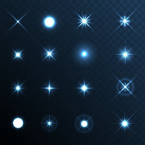 Glänzender Sternenlicht-Illustrationsvektor 03 Sternlicht Stern illustration glänzend   