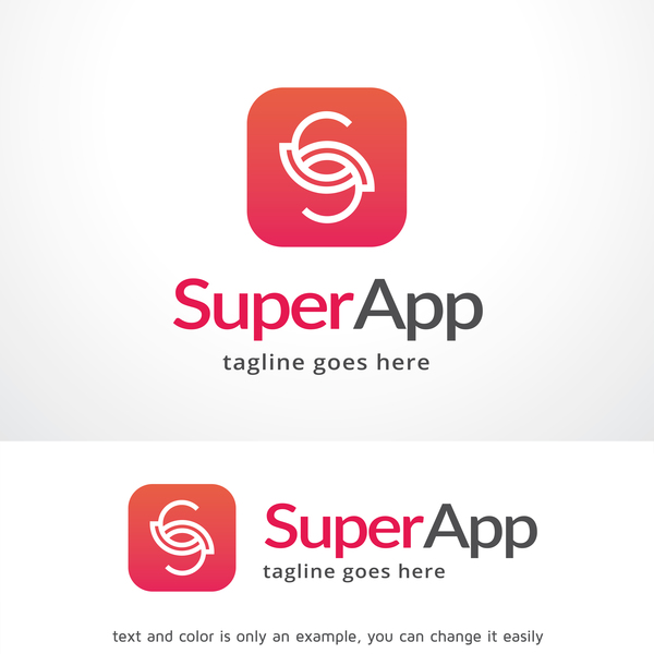 Super App Logo-Vektor super logo app   