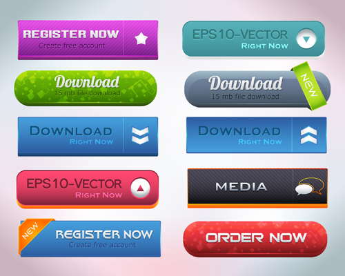 Vector Tasten Bild Web-Design-Material 19 webdesign buttons Bild   