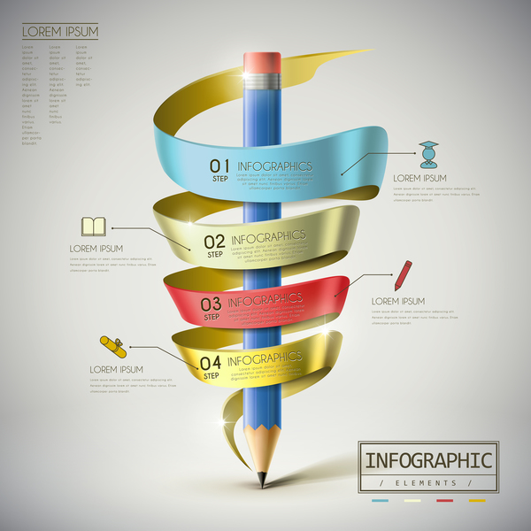 Vektorbildung Infografie-Material 03 Infografik Bildung   