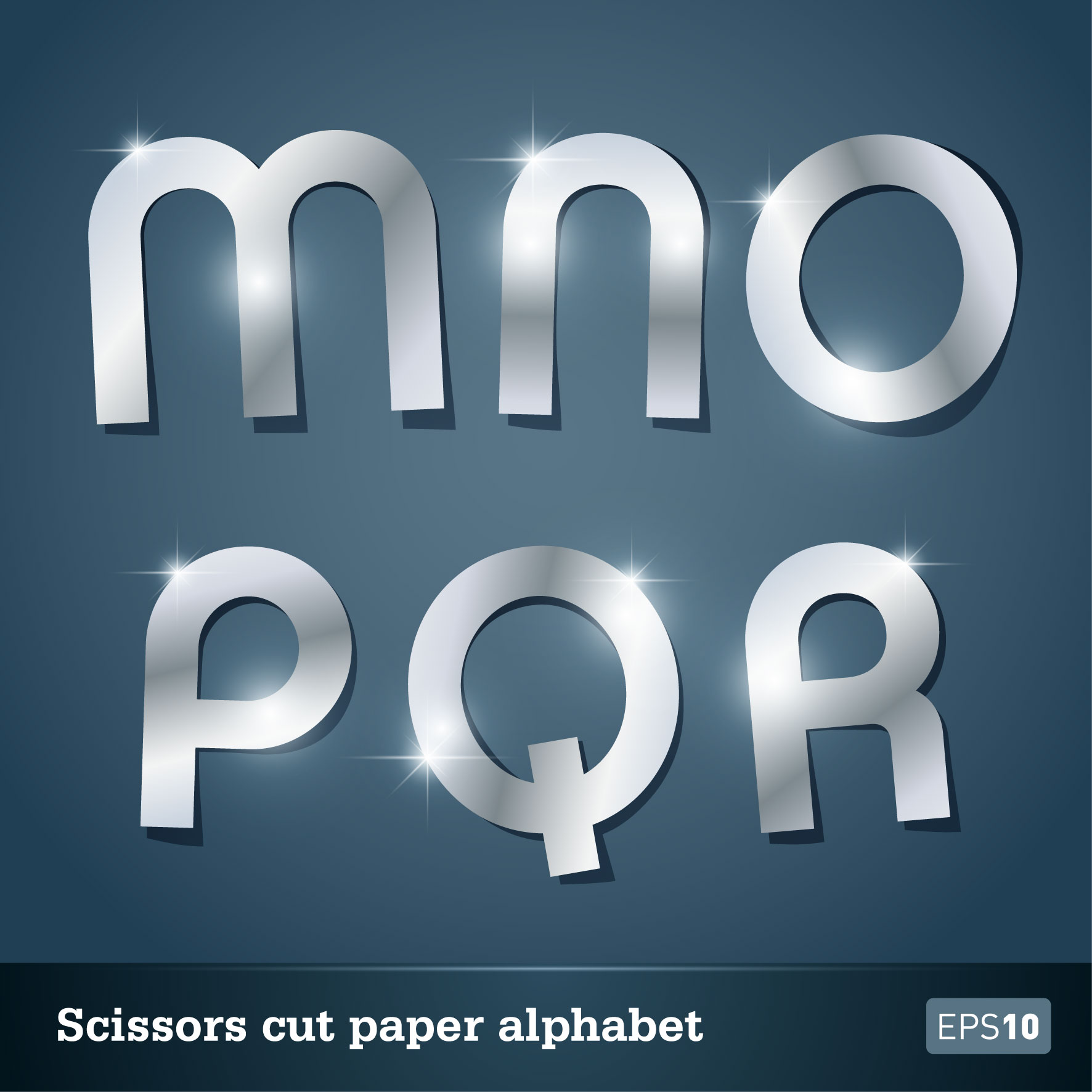 Ciseaux vectoriels coupe alphabet papier ensemble 02 papier Coupe ciseaux alphabet   