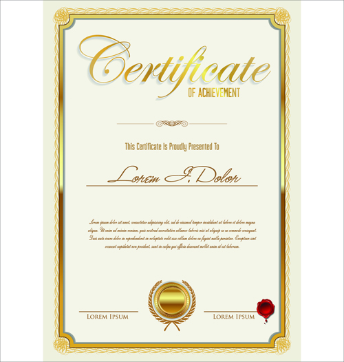 Vector template Certificates Design Graphics 02 modèle vectoriel modèle certificats certificat   