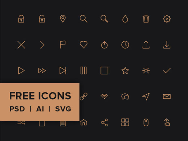 Icônes d’or de contour d’application définies or icônes icône contour application   
