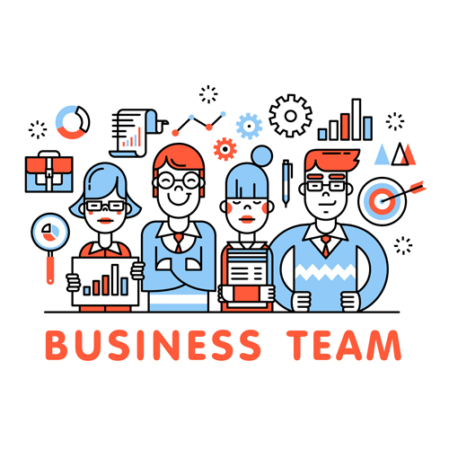 Business-Team-Vektorvorlage Wirtschaft team   