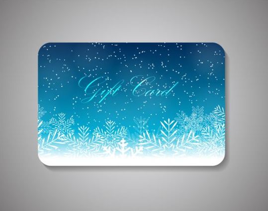 Flocon de neige de Noël avec des vecteurs de carte-cadeau Noël flocon de neige carte cadeau   