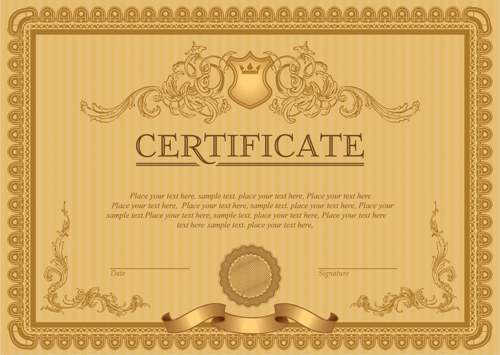 Zertifikatsvorlagen der klassischen Stile 06 Zertifikatsvorlage Zertifikat Klassik   