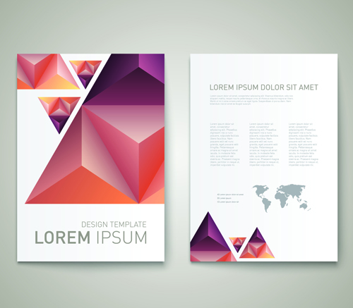 Couverture brochure triangle géométrique copie espace vecteur 03 triangle géométrique espace couverture brochure   