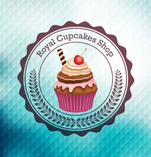 Cupcake étiquettes Design vector set 07 étiquettes cupcake   