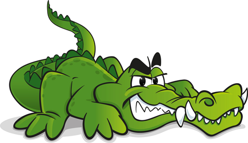 Styles de dessin animé de crocodile mignon vecteurs 02 styles mignon dessin animé crocodile   