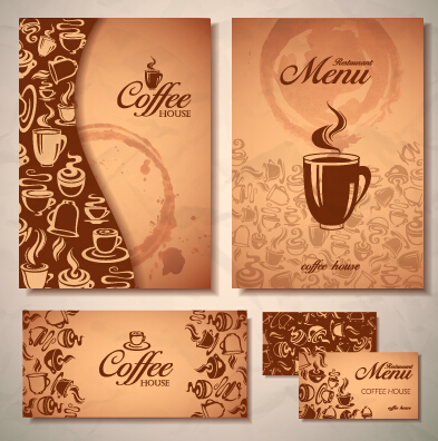 Cartes de café délicat Design vecteur matériel 03 matériel matériau vectoriel délicat cartes carte cafe   