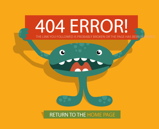 Lustige 404 Fehlerseitendesign Vektor 03 funny error 404   