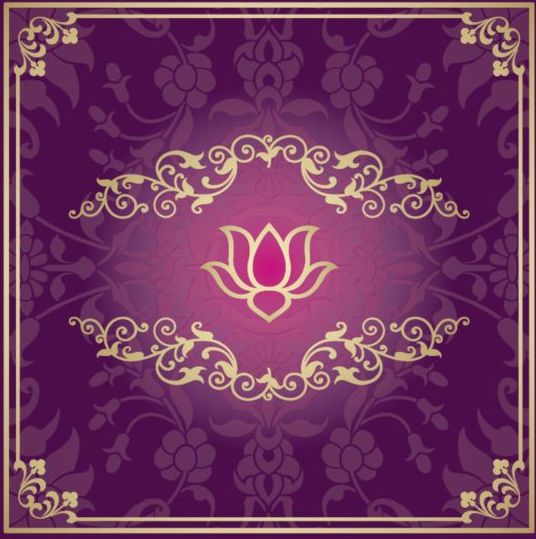 Indischer Stil floralen lila Hintergrundvektor 11 Violett Stil Indianer Hintergrund floral   
