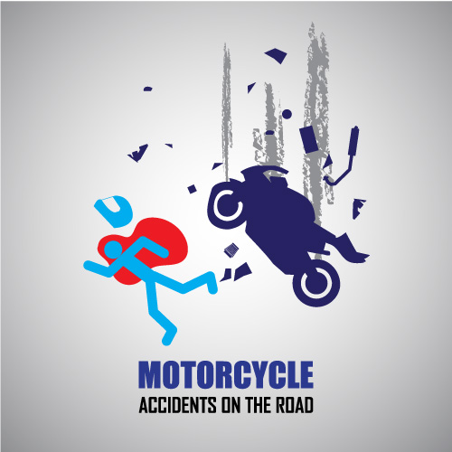 Motorrad-Unfälle Vorsicht Logos Vektor 04 Vorsicht Unfälle Motorrad logos   