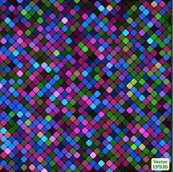 Multicolor-Mosaik glänzende Muster Vektormaterial 04 shiny Muster multicolor Mosaik   