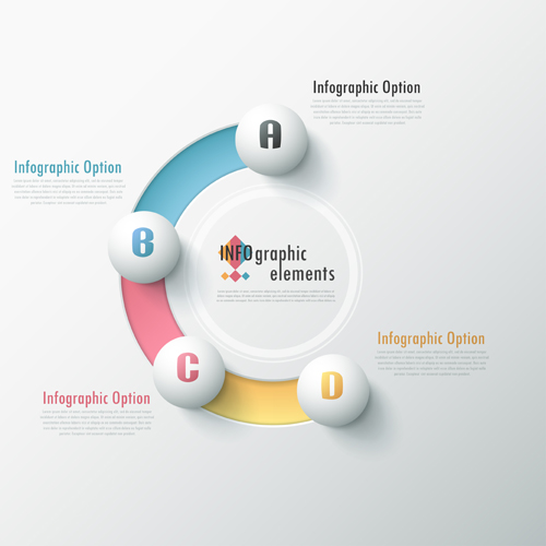 Option éléments infographiques vecteurs modèle 04 Option infographies elements   